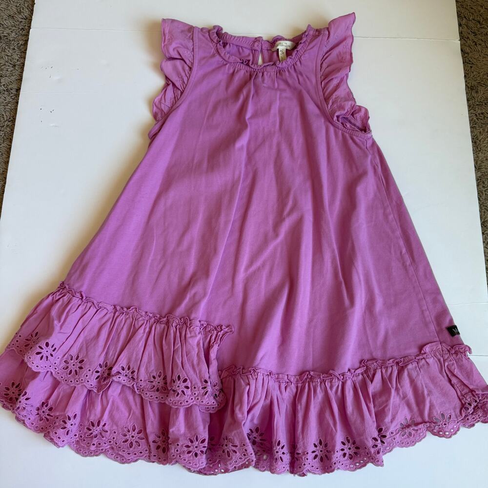 Matilda Jane Stella Eyelet & Ruffle Dress Enchanted Garden Girls 10 - Picture 2 of 7